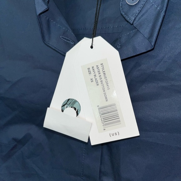 NEW Universal Standard Aster Button Navy Top - Picture 3 of 4